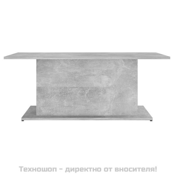 Кафе маса, бетонно сива, 102x55,5x40 см, инженерно дърво