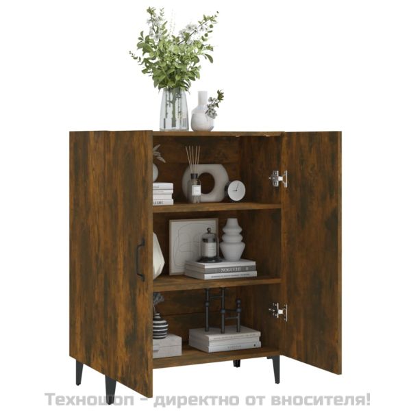 Сайдборд, опушен дъб, 70x34x90 см, инженерно дърво