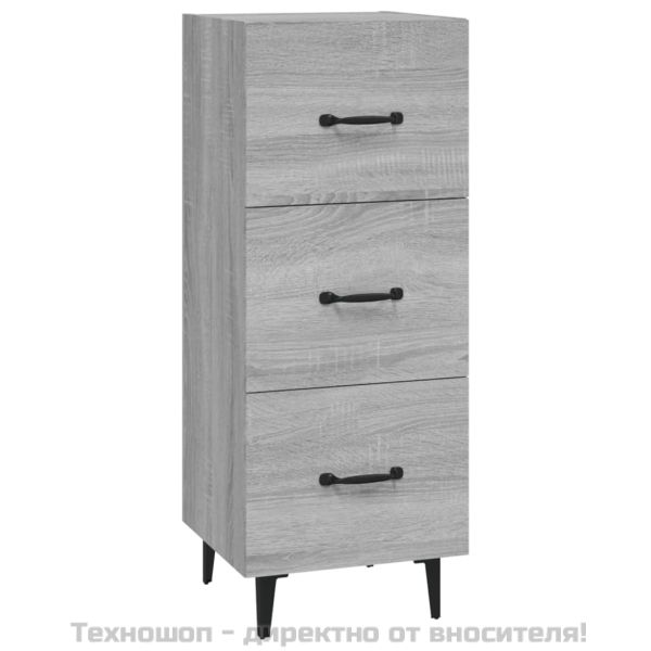Сайдборд, сив сонома, 34,5x34x90 см, инженерно дърво