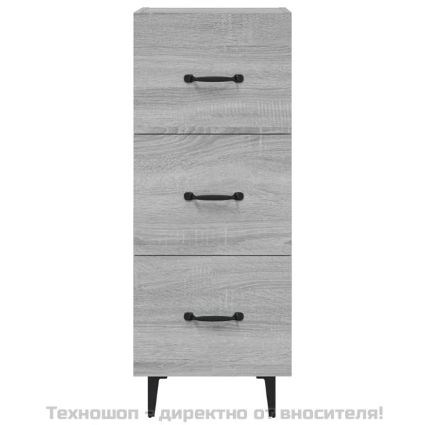 Сайдборд, сив сонома, 34,5x34x90 см, инженерно дърво