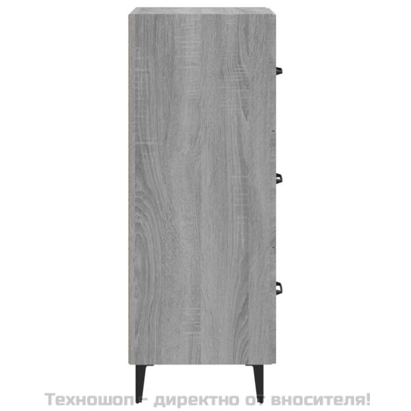 Сайдборд, сив сонома, 34,5x34x90 см, инженерно дърво