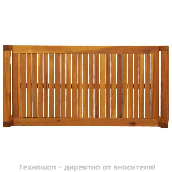 Градински лаундж комплект с тъмносиви възглавници 2 части масив