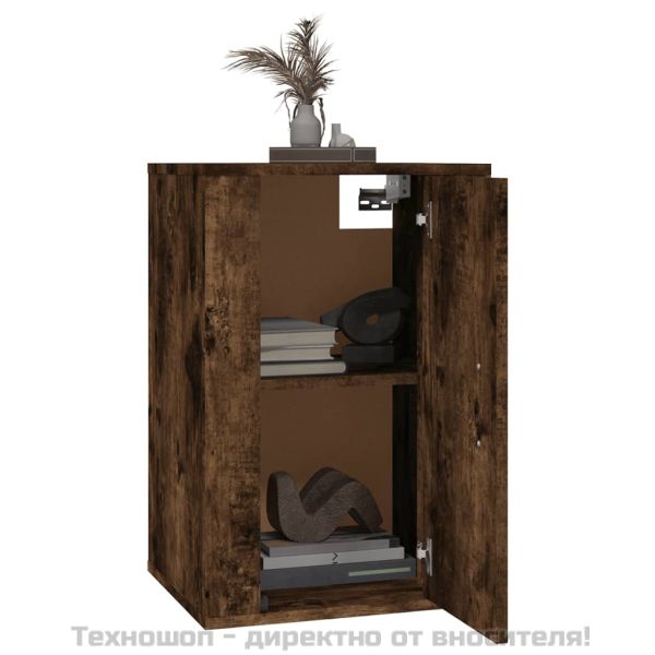 ТВ шкаф за стенен монтаж, опушен дъб, 40x34,5x60 см