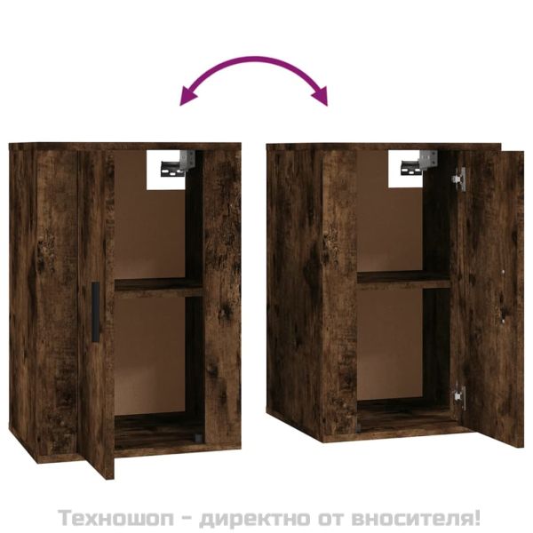 ТВ шкаф за стенен монтаж, опушен дъб, 40x34,5x60 см