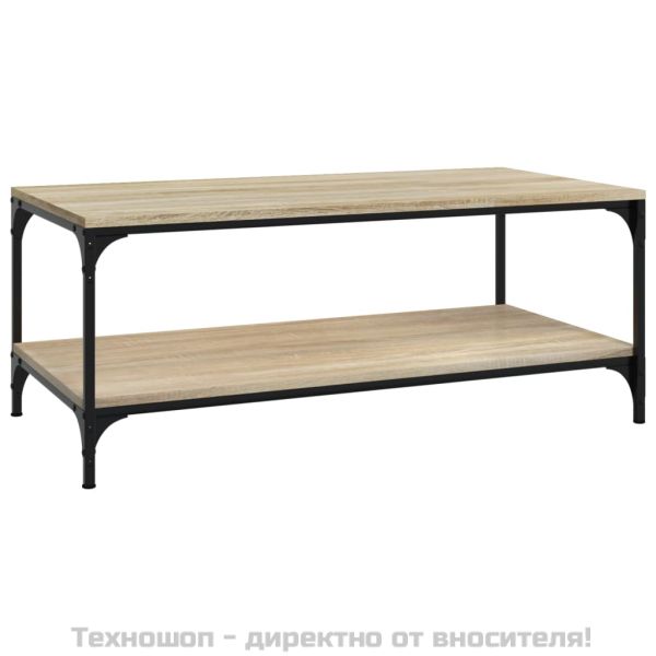 Кафе маса, Дъб сонома, 80x50x40 см, инженерно дърво