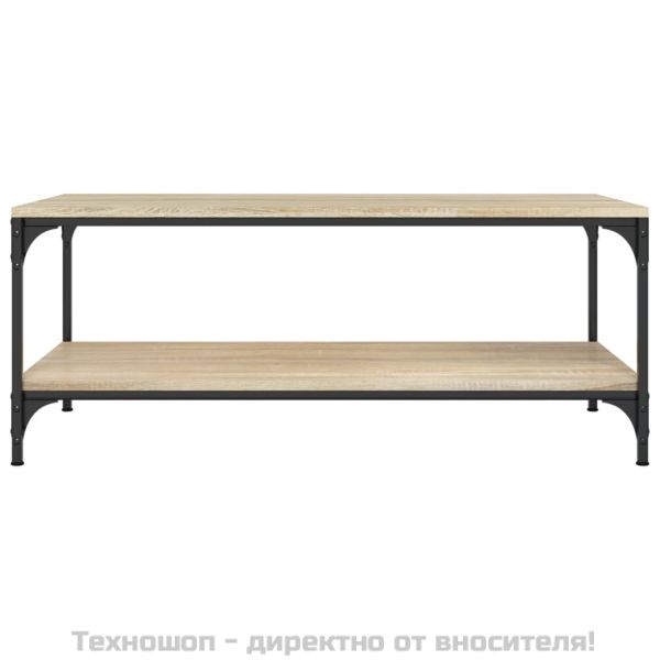Кафе маса, Дъб сонома, 80x50x40 см, инженерно дърво