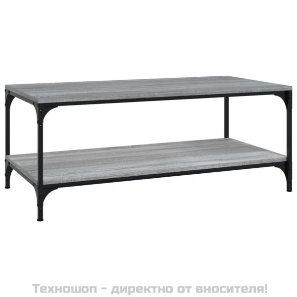 Кафе маса, сив сонома, 80x50x40 см, инженерно дърво