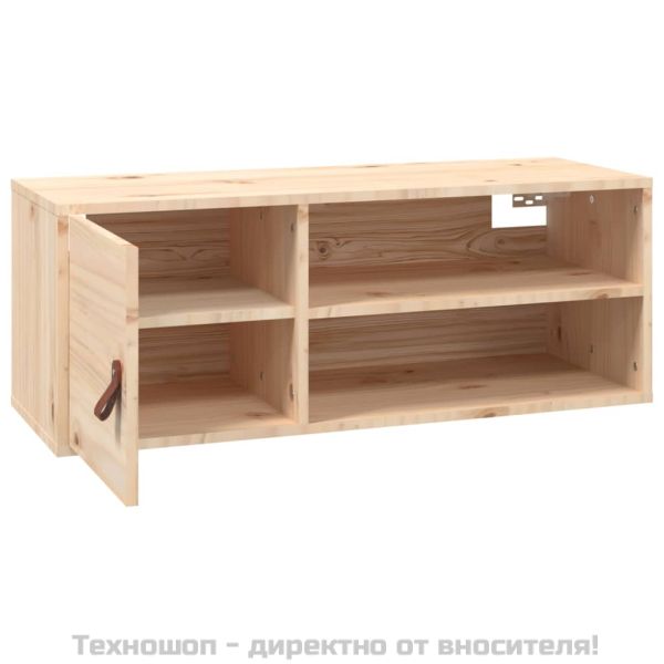 Стенни шкафове, 2 бр, 80x30x30 см, бор масив
