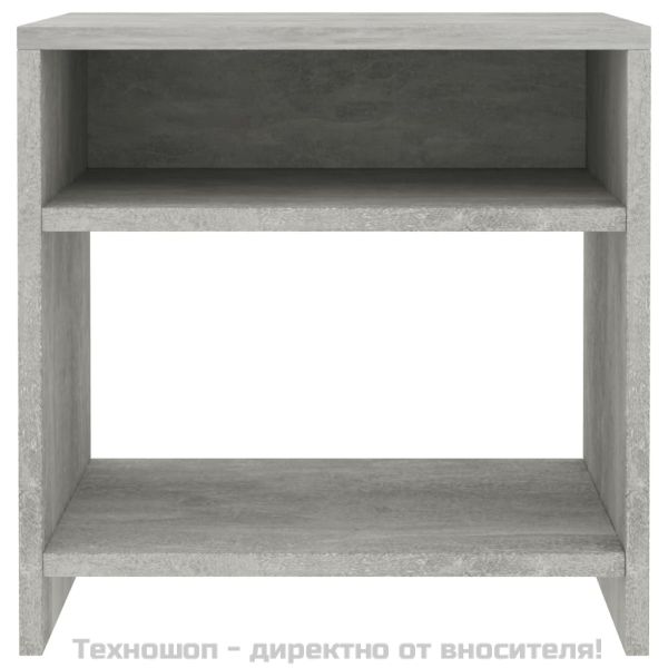 Нощно шкафче, бетоново сиво, 40x30x40 см, инженерно дърво