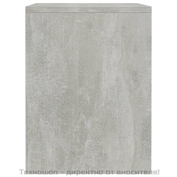 Нощно шкафче, бетоново сиво, 40x30x40 см, инженерно дърво
