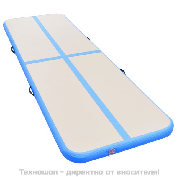 Надуваем дюшек за гимнастика с помпа, 800x100x10 см, PVC, син