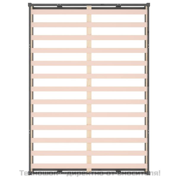 рамка за легло сиво 150x200 см King Size масивно дърво