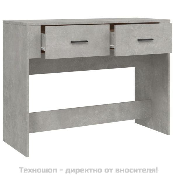 Конзолна маса, бетонно сива, 100x39x75 см, инженерно дърво