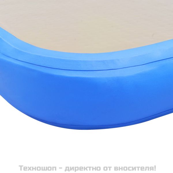 Надуваем дюшек за гимнастика с помпа, 500x100x10 см, PVC, син