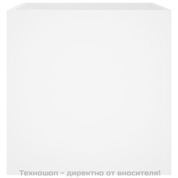 Плантерна кутия, бяла, 40x40x40 см, инженерно дърво