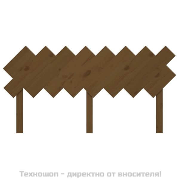 Горна табла за легло, меденокафява, 159,5x3x80,5 см, бор масив