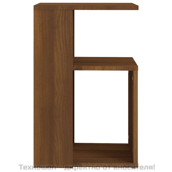 Странична маса, кафяв дъб, 36x30x56 см, инженерно дърво