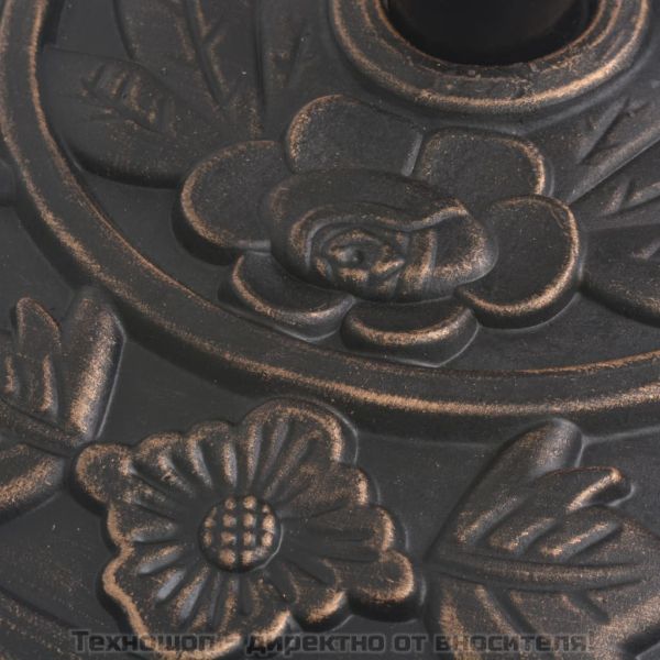 Основа за чадър, смола, полукръгла, бронз, 9 кг