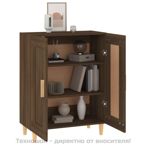 817335 Сайдборд, Кафяв дъб, 69,5x34x90 см, инженерно дърво