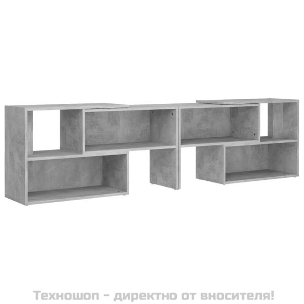 ТВ шкаф, бетонно сив, 149x30x52 см, инженерно дърво