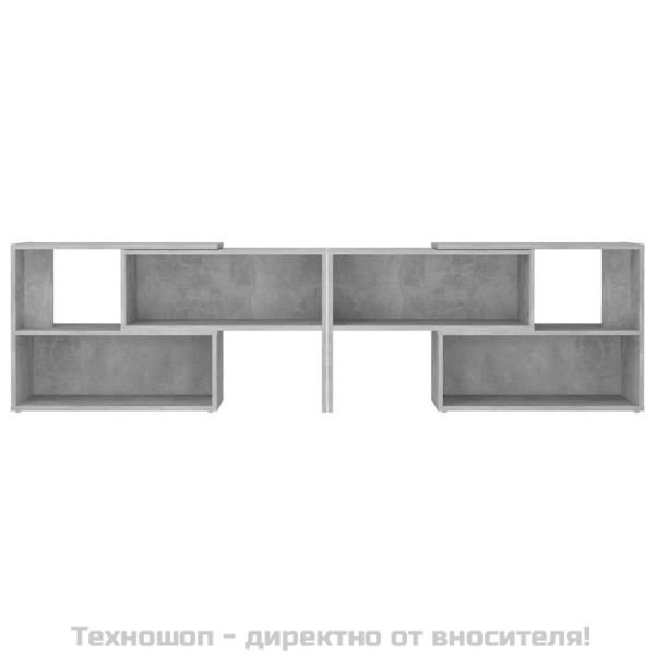 ТВ шкаф, бетонно сив, 149x30x52 см, инженерно дърво