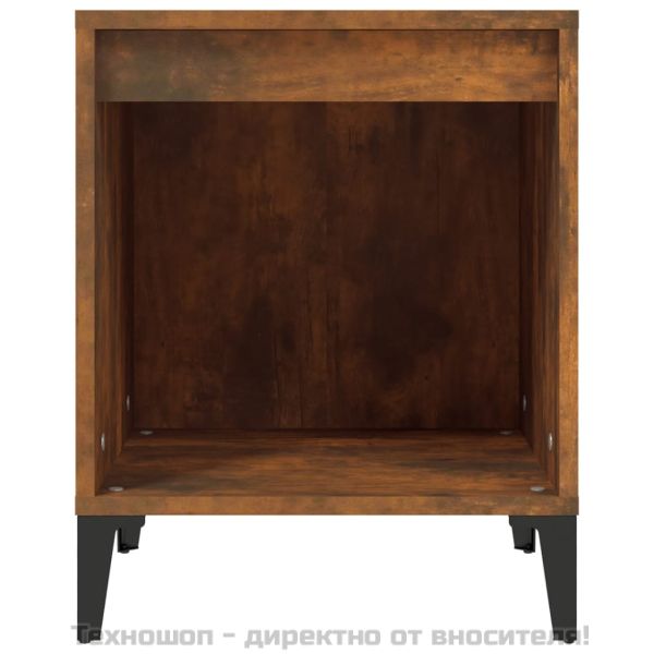 Нощни шкафчета 2 бр опушен дъб 40x35x50 см