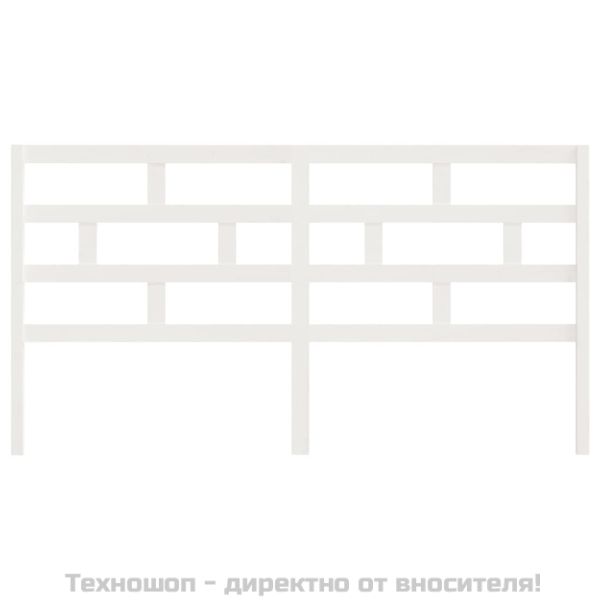 Горна табла за легло, бяла, 186x4x100 см, бор масив