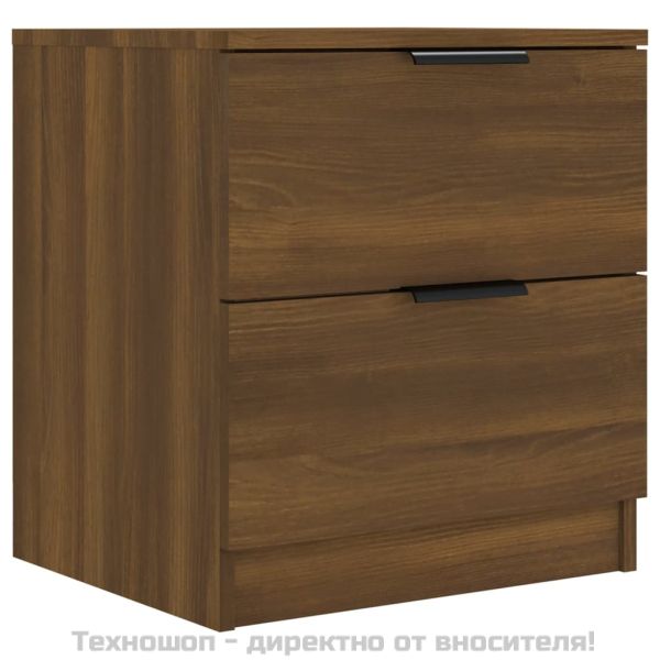 Нощни шкафчета, 2 бр, Кафяв дъб, инженерно дърво