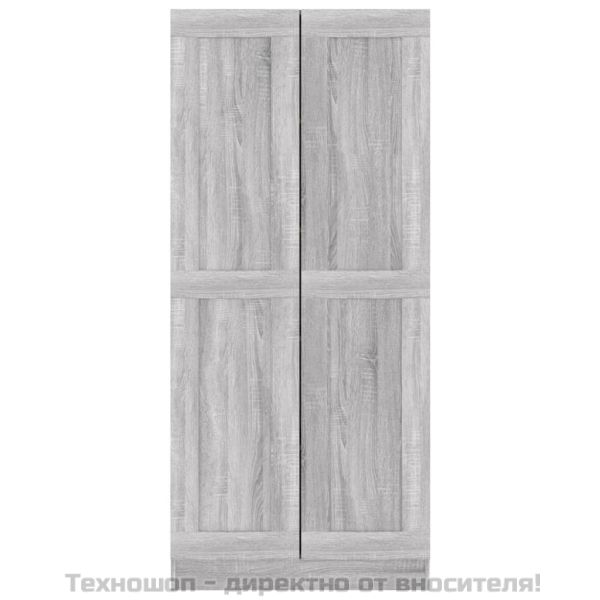 Шкаф за книги, сив сонома, 82,5x30,5x185,5 см, инженерно дърво