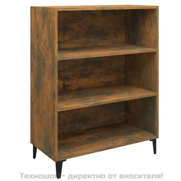 Сайдборд, опушен дъб, 69,5x32,5x90 см, инженерно дърво