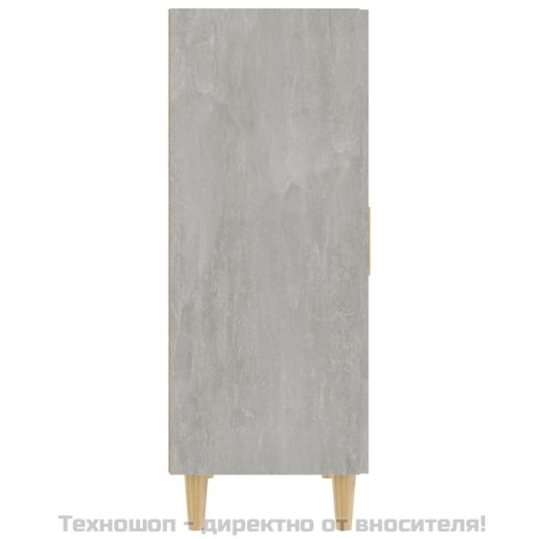 Сайдборд, бетонно сив, 70x34x90 см, инженерно дърво