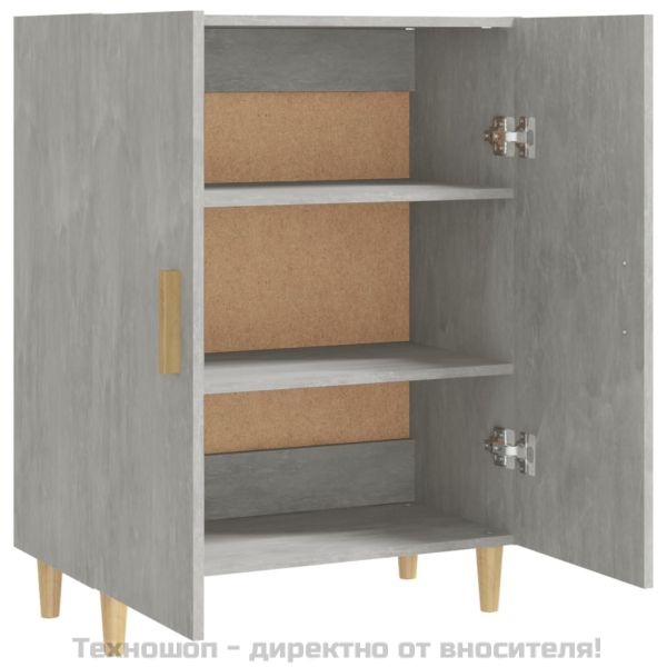 Сайдборд, бетонно сив, 70x34x90 см, инженерно дърво
