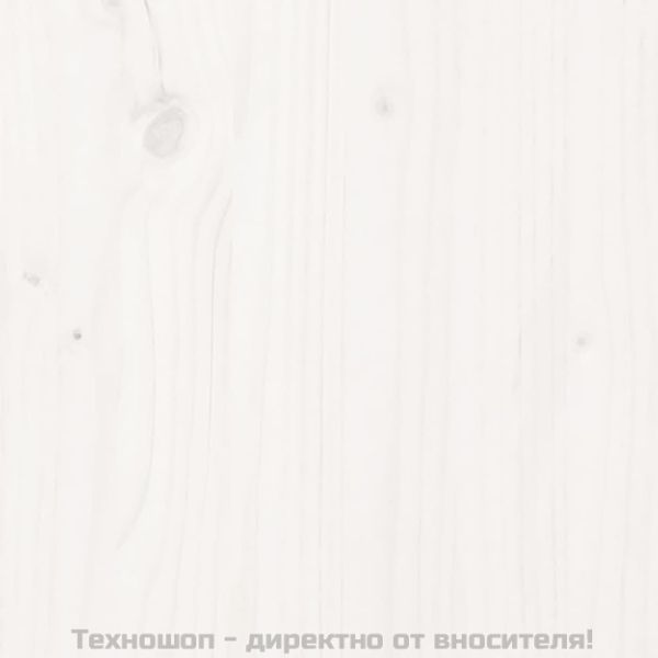 Кафе маса, бяла, Ø 40x60 см, борово дърво масив