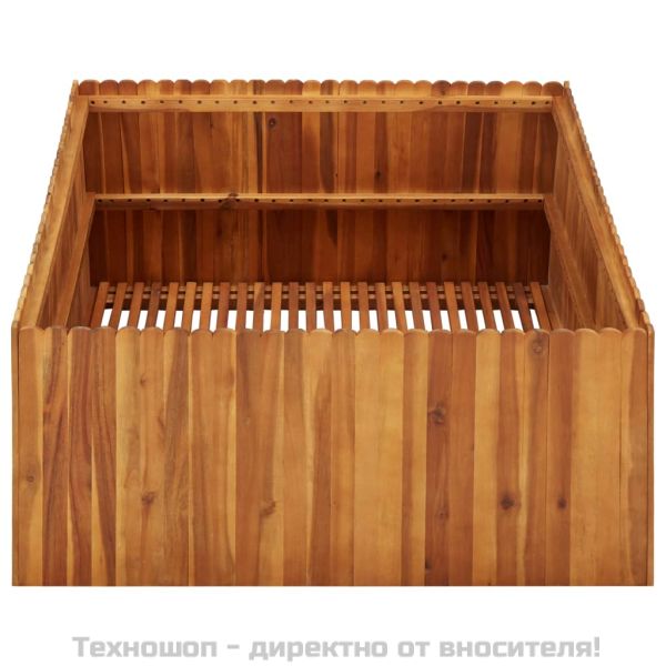 Градинска повдигната леха, 100x100x50 см, акациево дърво масив