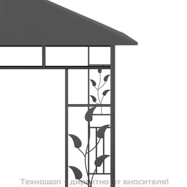 Шатра с мрежа против комари, 3x3x2,73 м, антрацит, 180 г/м²