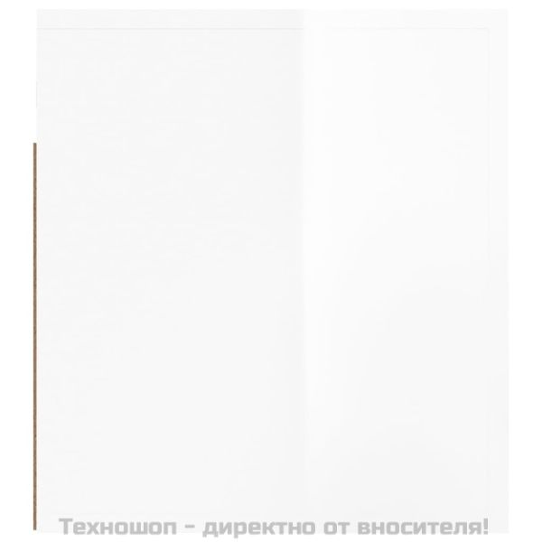 Нощни шкафчета за стенен монтаж, 2 бр, бял гланц, 50x36x40 см