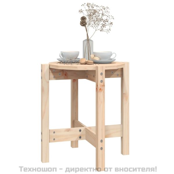 Кафе маса, Ø 42,5x45 см, борово дърво масив