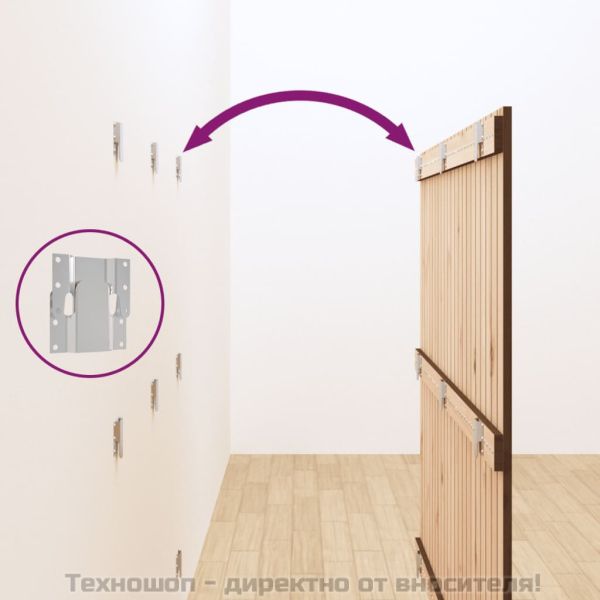 Стенна табла за спалня, меденокафява, 140x3x110 см, бор масив