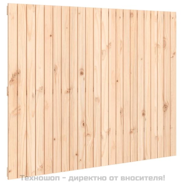 Стенна табла за спалня, 140x3x110 см, борово дърво масив