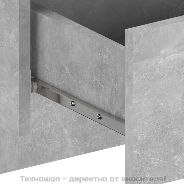 Нощни шкафчета за стенен монтаж, 2 бр, бетонно сиви