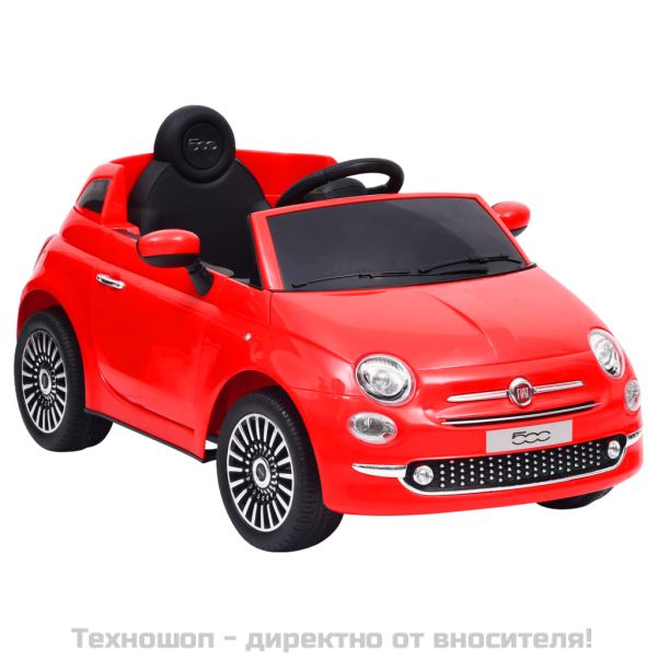 Детска електрическа кола Fiat 500, червена