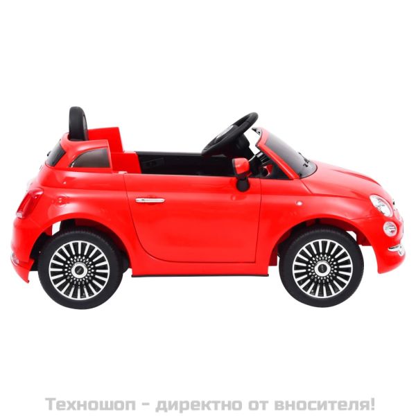 Детска електрическа кола Fiat 500, червена