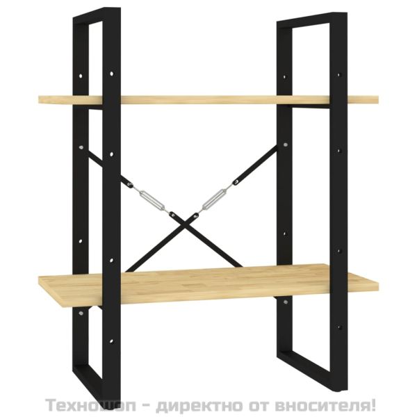 2-етажна библиотека, 60x30x70 см, борово дърво масив