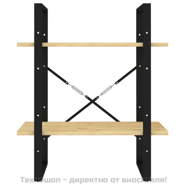 2-етажна библиотека, 60x30x70 см, борово дърво масив