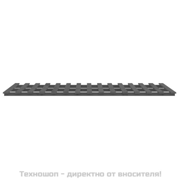 Рамка за легло, сива, борово дърво масив, 90x200 см