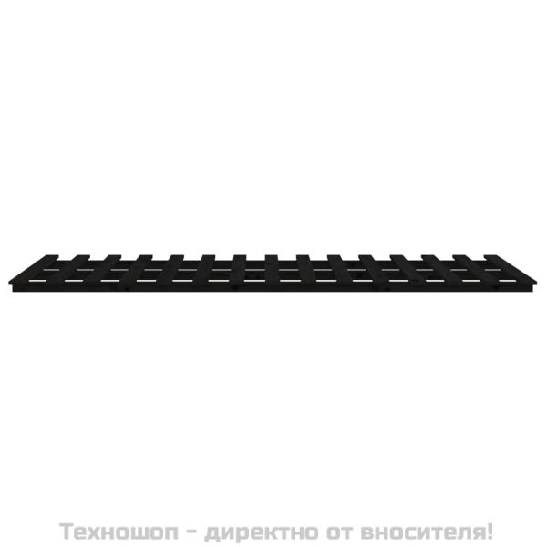 Рамка за легло, черно, 100x200 см, бор масив