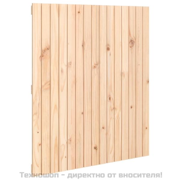 Стенна табла за спалня, 95,5x3x110 см, борово дърво масив