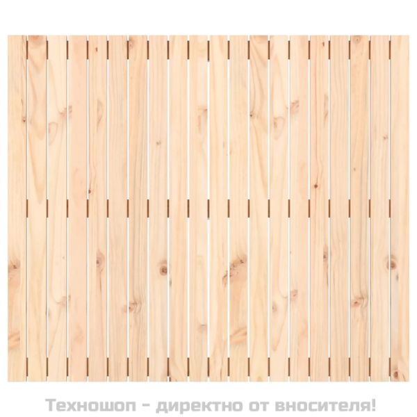 Стенна табла за спалня, 127,5x3x110 см, борово дърво масив