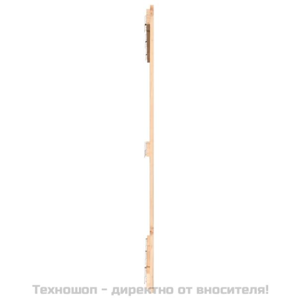 Стенна табла за спалня, 127,5x3x110 см, борово дърво масив