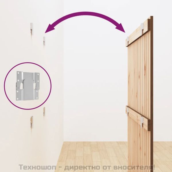 Стенна табла за спалня, меденокафява, 95,5x3x110 см, бор масив